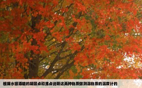 根据水银酒精的凝固点和沸点说明这两种物质做测温物质的温度计的