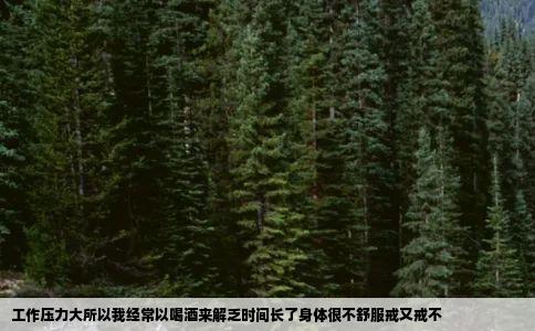 工作压力大所以我经常以喝酒来解乏时间长了身体很不舒服戒又戒不