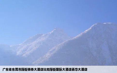 广东省东莞市厚街镇各大酒店比如厚街国际大酒店嘉华大酒店