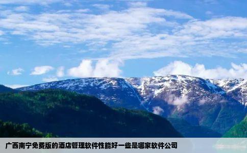 广西南宁免费版的酒店管理软件性能好一些是哪家软件公司