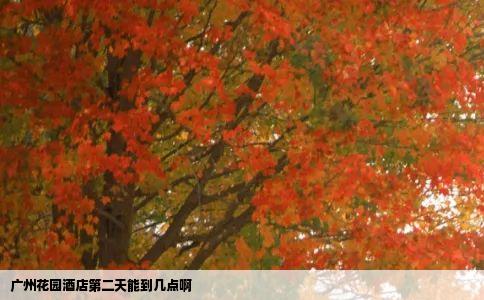 广州花园酒店第二天能到几点啊