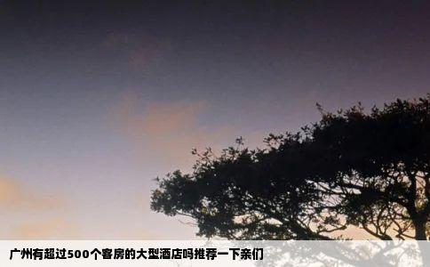 广州有超过500个客房的大型酒店吗推荐一下亲们
