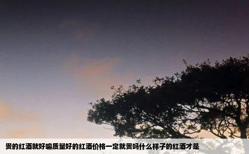 贵的红酒就好嘛质量好的红酒价格一定就贵吗什么样子的红酒才是