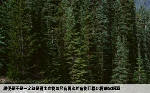 黑便是不是一定就是胃出血我曾经有胃炎的病例且偶尔胃痛常喝酒