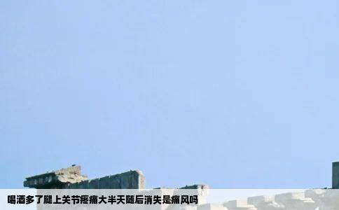 喝酒多了腿上关节疼痛大半天随后消失是痛风吗