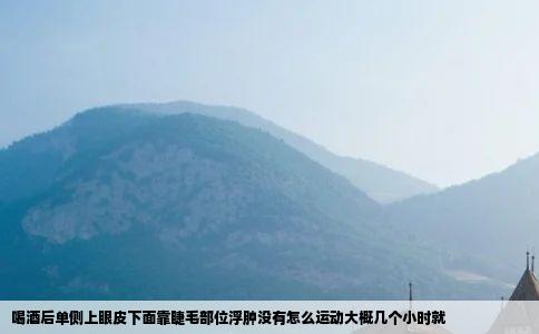 喝酒后单侧上眼皮下面靠睫毛部位浮肿没有怎么运动大概几个小时就