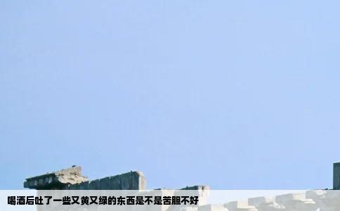 喝酒后吐了一些又黄又绿的东西是不是苦胆不好