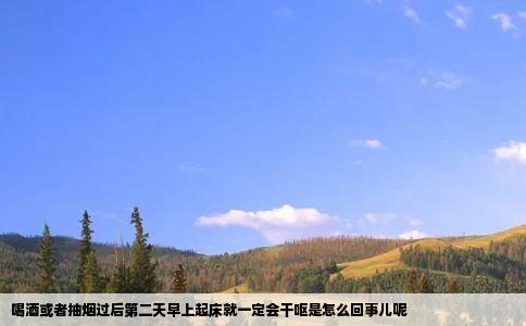 喝酒或者抽烟过后第二天早上起床就一定会干呕是怎么回事儿呢