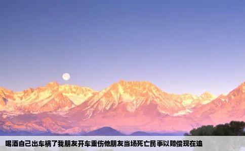喝酒自己出车祸了我朋友开车重伤他朋友当场死亡民事以赔偿现在追