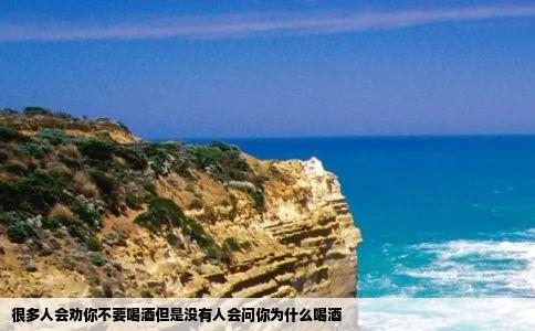 很多人会劝你不要喝酒但是没有人会问你为什么喝酒