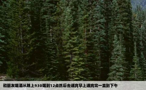 和朋友喝酒从晚上930喝到12点然后去通宵早上通宵完一直到下午