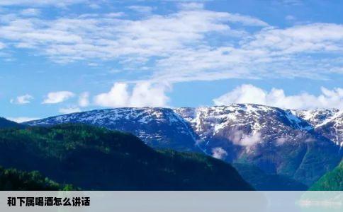 和下属喝酒怎么讲话