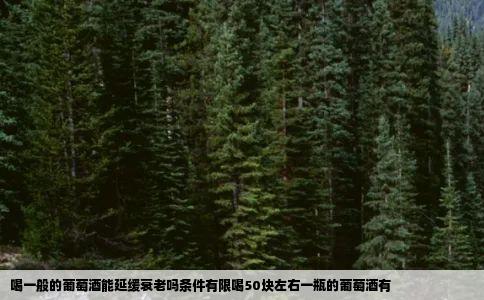 喝一般的葡萄酒能延缓衰老吗条件有限喝50块左右一瓶的葡萄酒有