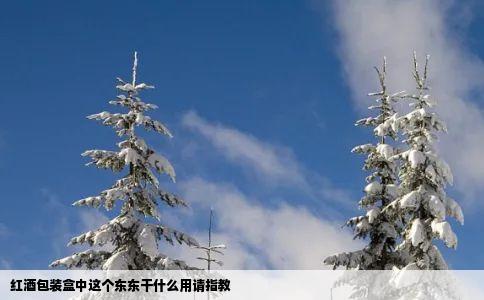 红酒包装盒中这个东东干什么用请指教