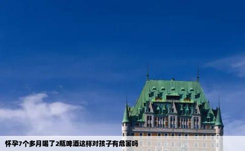 怀孕7个多月喝了2瓶啤酒这样对孩子有危害吗