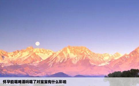 怀孕能喝啤酒吗喝了对宝宝有什么影响