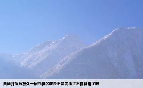 黄酒开瓶后放久一层油和沉淀是不是变质了不能食用了吧