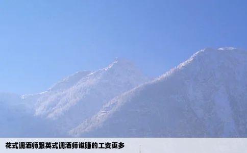 花式调酒师跟英式调酒师谁赚的工资更多