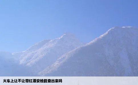 火车上让不让带红酒安检能查出来吗