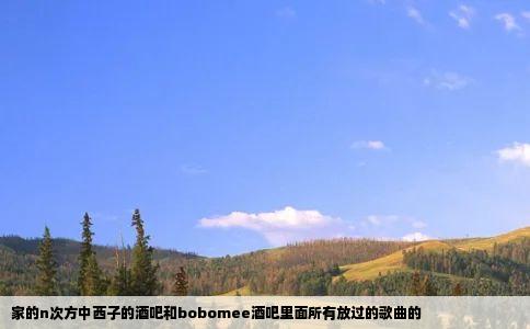 家的n次方中西子的酒吧和bobomee酒吧里面所有放过的歌曲的