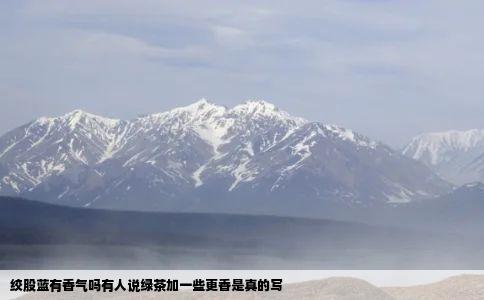 绞股蓝有香气吗有人说绿茶加一些更香是真的写