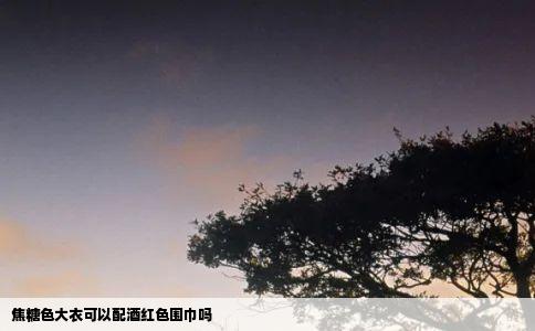 焦糖色大衣可以配酒红色围巾吗