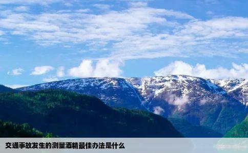 交通事故发生的测量酒精最佳办法是什么