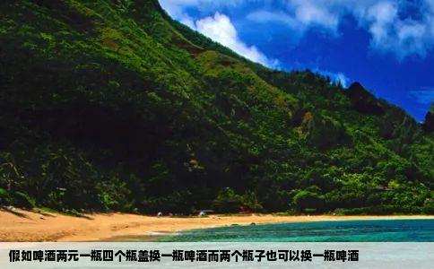 假如啤酒两元一瓶四个瓶盖换一瓶啤酒而两个瓶子也可以换一瓶啤酒