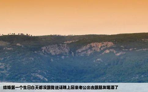 结婚第一个生日白天都没跟我说话晚上回来老公出去跟朋友喝酒了