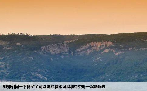 姐妹们问一下怀孕了可以喝红糖水可以和中茶叶一起喝吗白