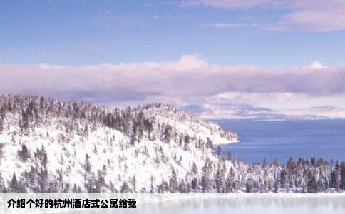 介绍个好的杭州酒店式公寓给我