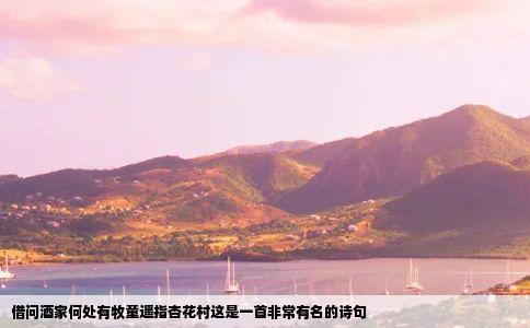 借问酒家何处有牧童遥指杏花村这是一首非常有名的诗句