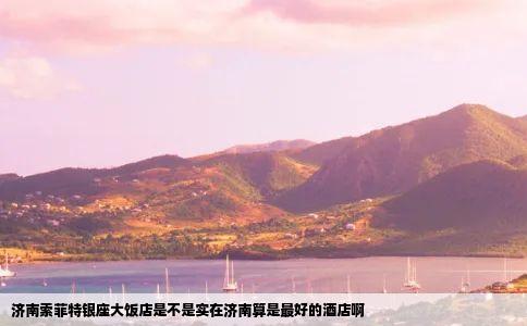 济南索菲特银座大饭店是不是实在济南算是最好的酒店啊