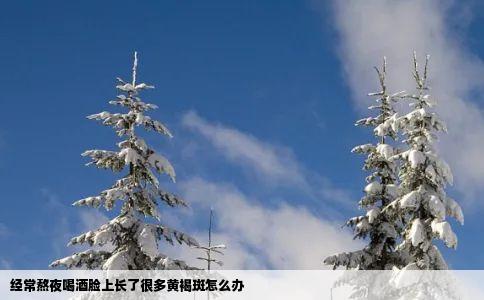 经常熬夜喝酒脸上长了很多黄褐斑怎么办