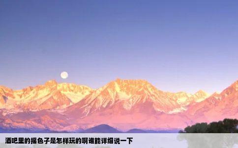 酒吧里的摇色子是怎样玩的啊谁能详细说一下