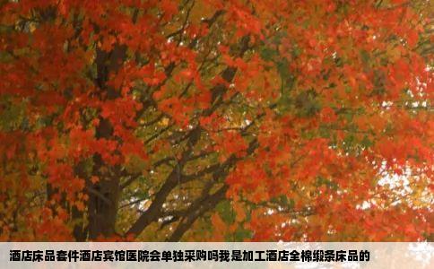 酒店床品套件酒店宾馆医院会单独采购吗我是加工酒店全棉缎条床品的