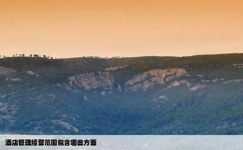 酒店管理经营范围包含哪些方面