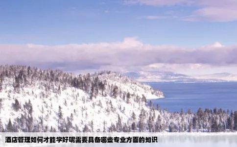 酒店管理如何才能学好呢需要具备哪些专业方面的知识