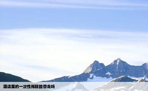 酒店里的一次性拖鞋能带走吗