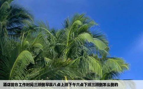 酒店前台工作时间三班倒早晨八点上班下午六点下班三班倒怎么倒的