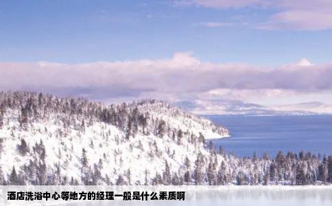 酒店洗浴中心等地方的经理一般是什么素质啊