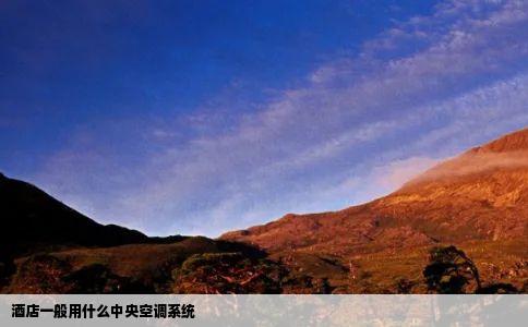 酒店一般用什么中央空调系统