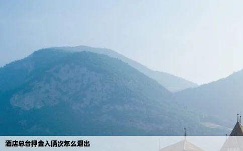 酒店总台押金入俩次怎么退出