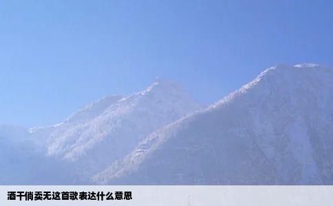 酒干倘卖无这首歌表达什么意思