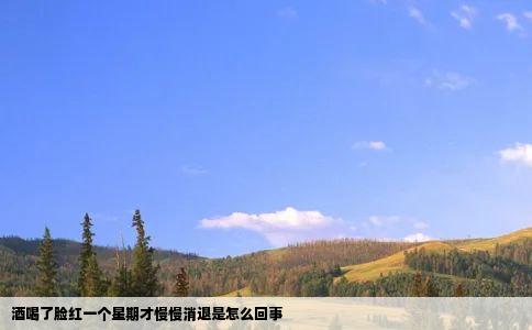 酒喝了脸红一个星期才慢慢消退是怎么回事