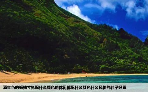 酒红色的短袖寸衫配什么颜色的休闲裤配什么颜色什么风格的鞋子好看