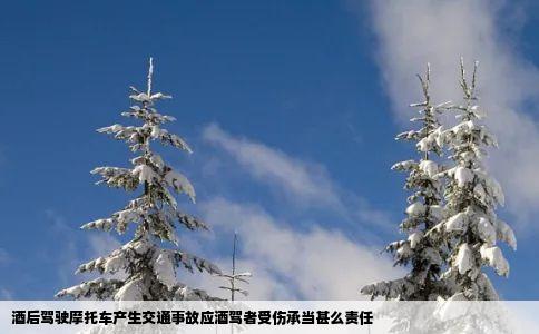 酒后驾驶摩托车产生交通事故应酒驾者受伤承当甚么责任