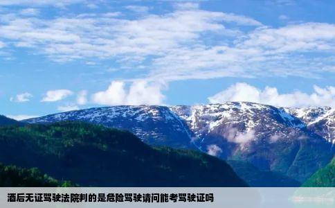 酒后无证驾驶法院判的是危险驾驶请问能考驾驶证吗