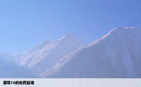 酒驾75的处罚标准