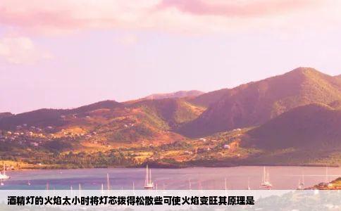 酒精灯的火焰太小时将灯芯拨得松散些可使火焰变旺其原理是